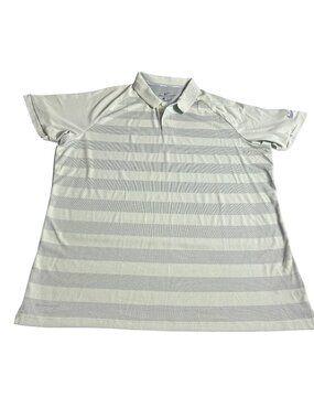Nike Zonal Cooling Striped green Golf Polo Shirt XL Mens Lightweight Comfortable